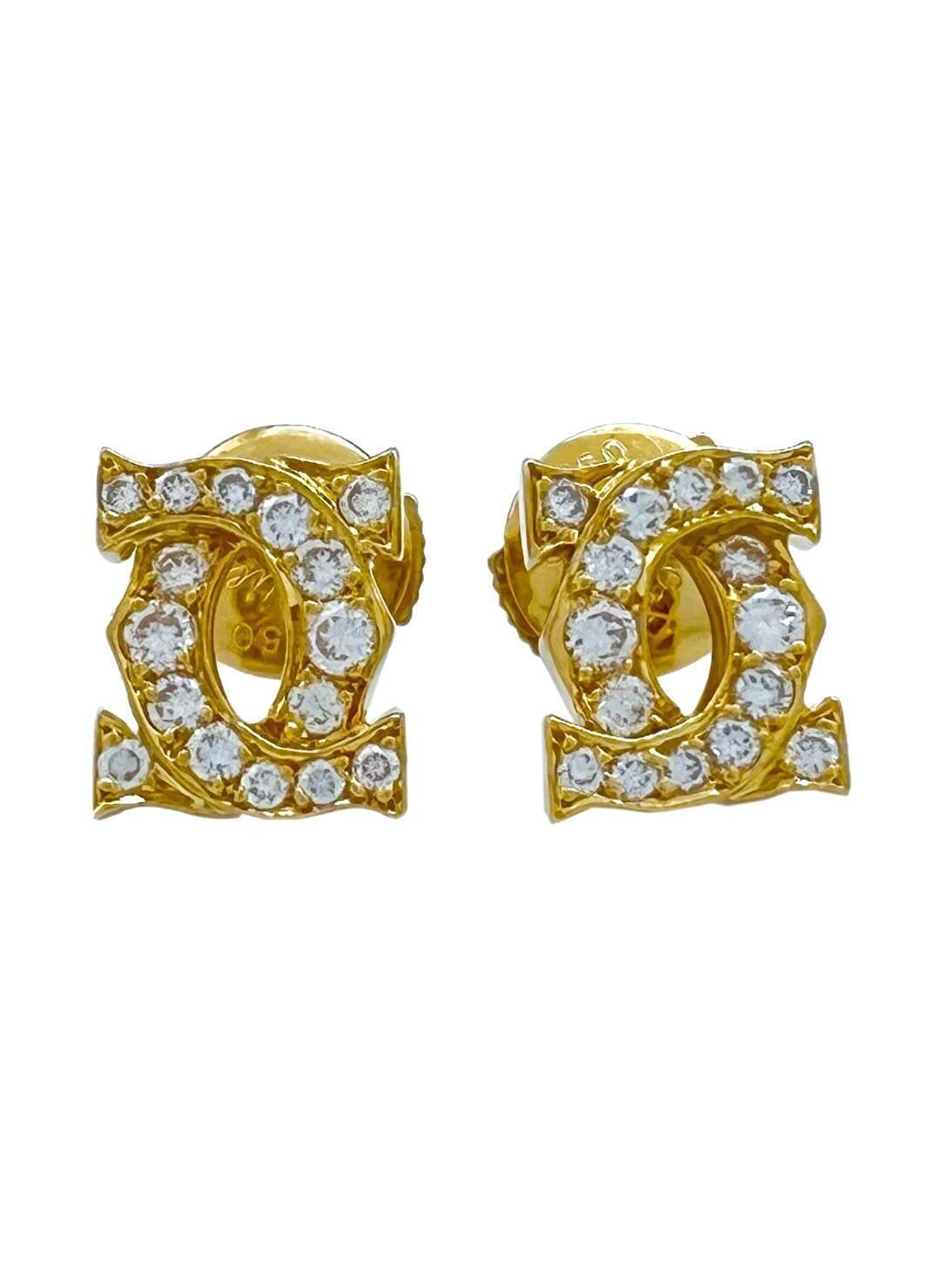 Cartier Earrings Entrelaces Diamond