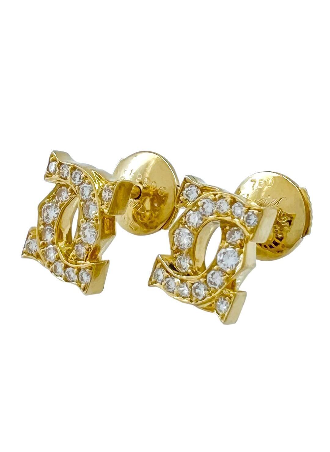 Cartier Earrings Entrelaces Diamond